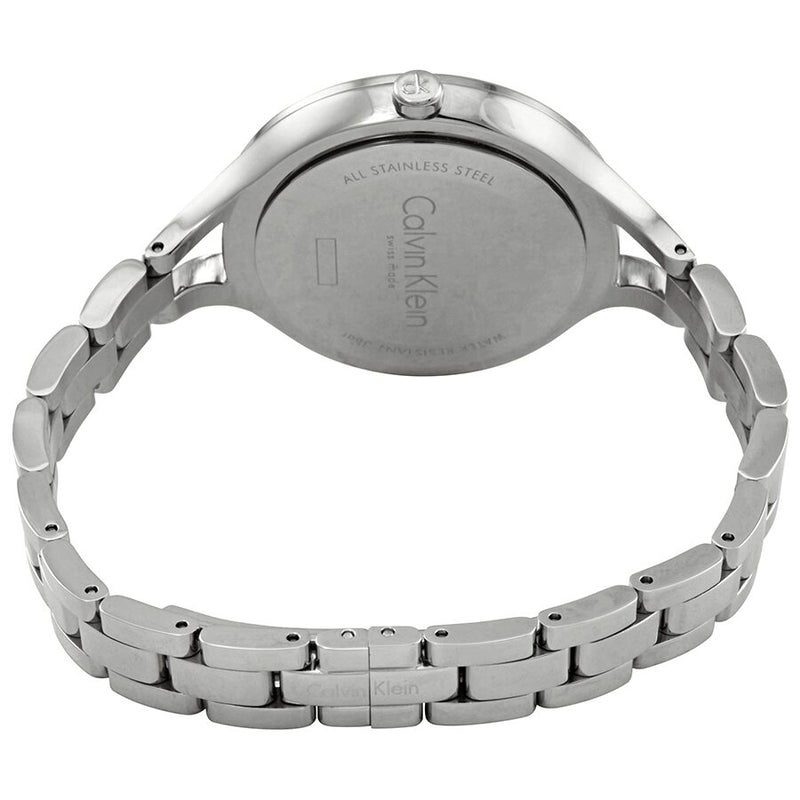 Calvin Klein Graphic Silver Dial Bangle Ladies Watch #K7E23146 - Watches of America #3