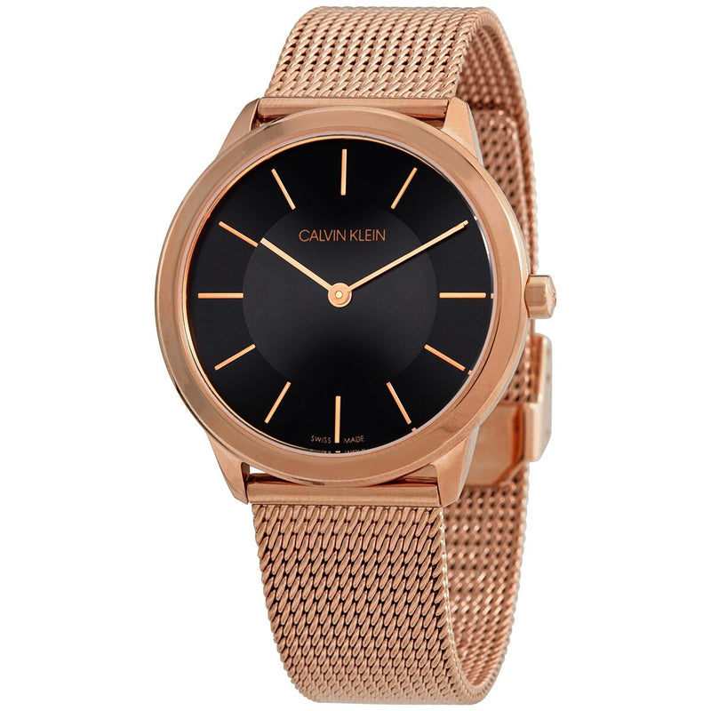 Calvin Klein Minimal Quartz Black Dial Ladies Watch #K3M2262Y - Watches of America