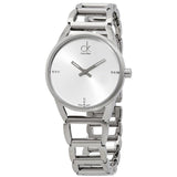 Calvin Klein Quartz Silver Dial Ladies Watch #K3G2312W - Watches of America
