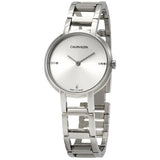 Calvin Klein Quartz Silver Dial Ladies Watch #K8N2314W - Watches of America