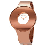 Calvin Klein Seamless Silver Dial Medium Bangle Ladies Watch #K8C2M616 - Watches of America