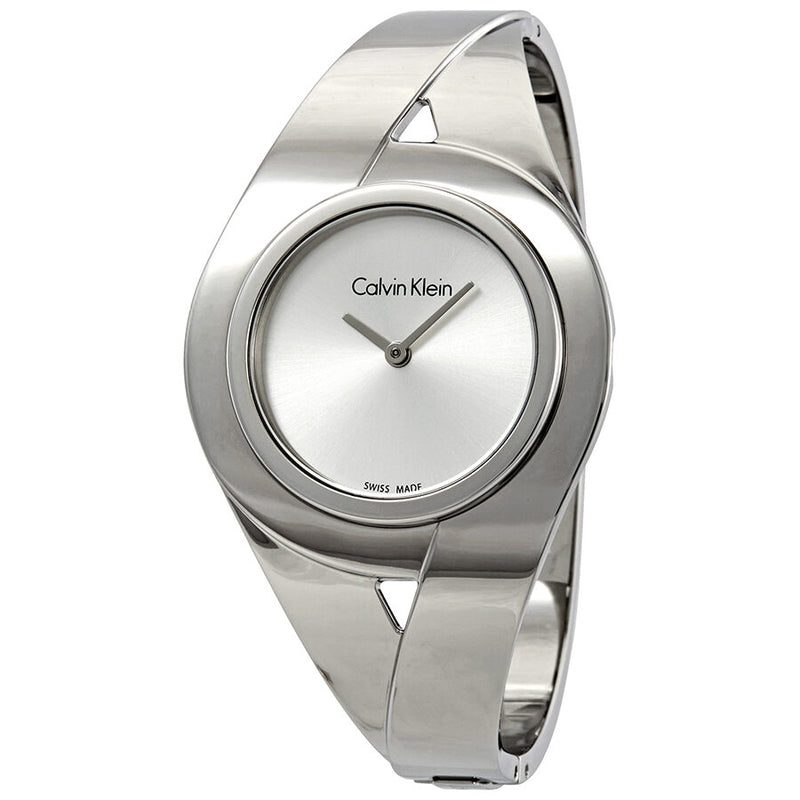 Calvin Klein Sensual Silver Dial Ladies Medium Watch #K8E2M116 - Watches of America