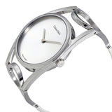 Calvin Klein Silver Dial Stainless Steel Ladies Watch #K5U2S146 - Watches of America #2