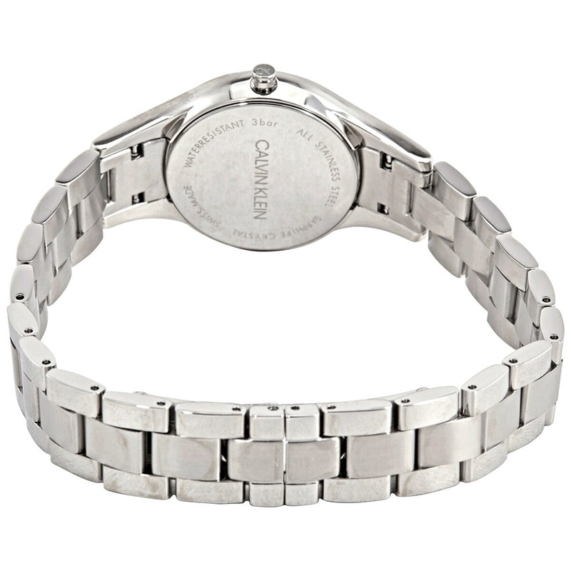Calvin Klein Simplicity Quartz Crystal Silver Dial Ladies Watch #K4323120 - Watches of America #3