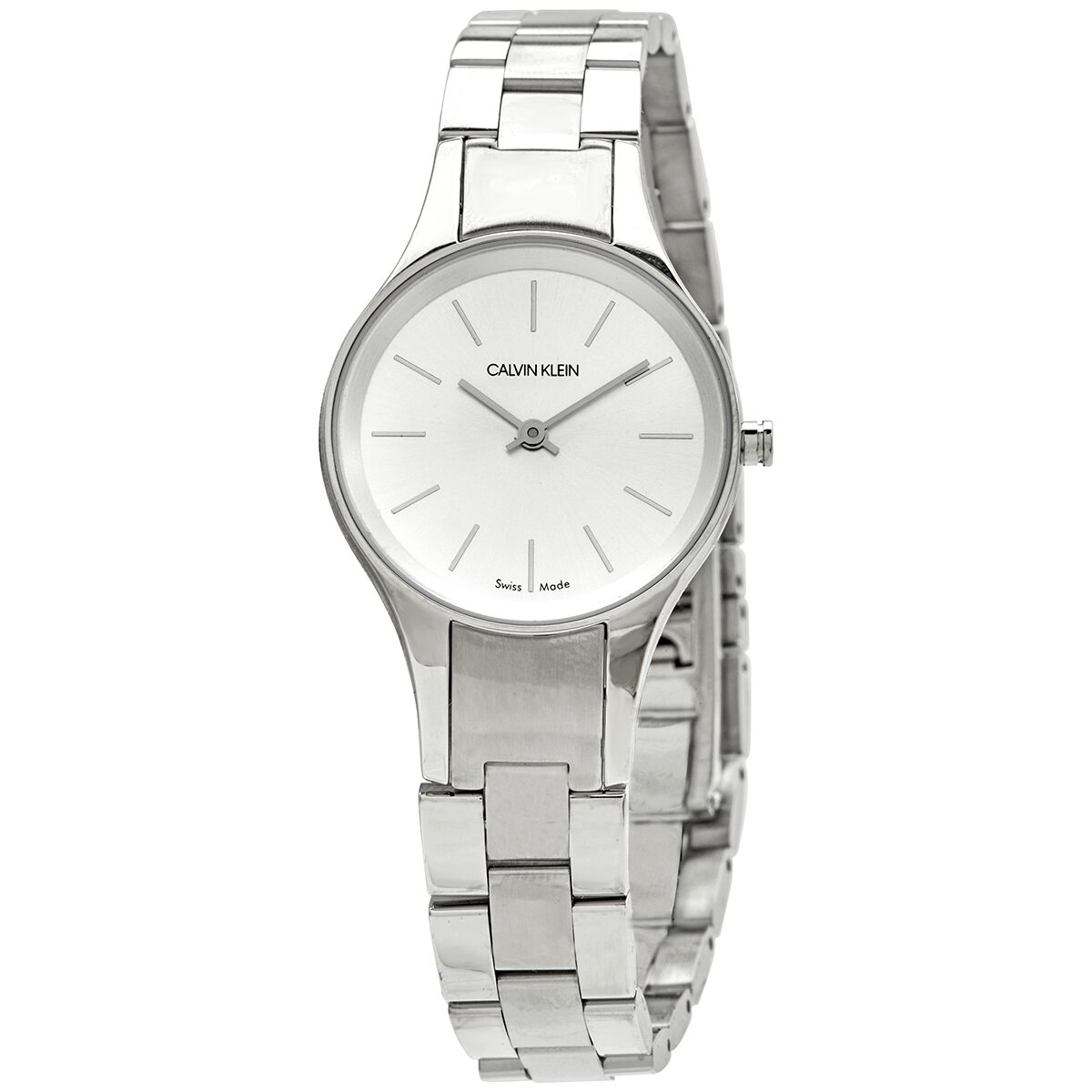 Calvin Klein Simplicity Quartz Silver Dial Ladies Watch K4323185 Watches of America