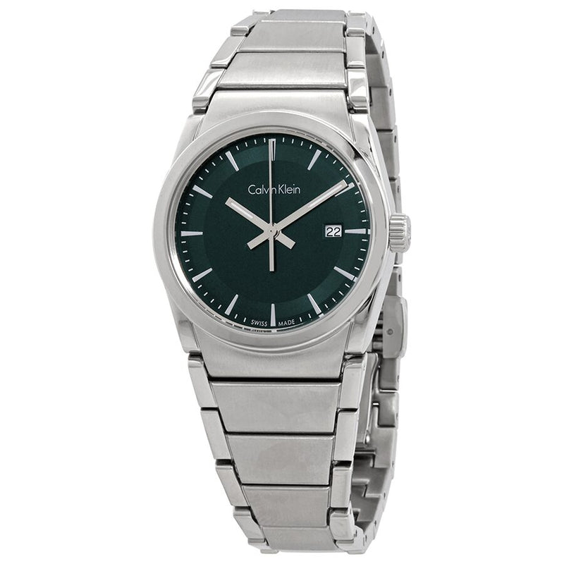 Calvin Klein Step Dark Green Dial Ladies Watch #K6K3314L - Watches of America