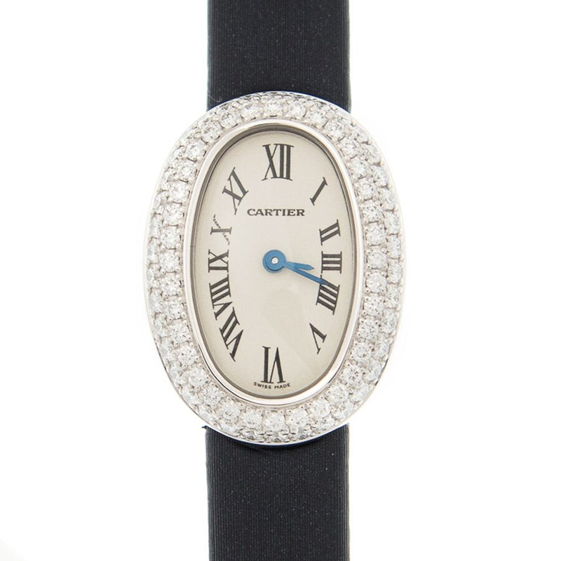 Cartier Baignoire Diamond White Dial Unisex Watch #WB509531 - Watches of America