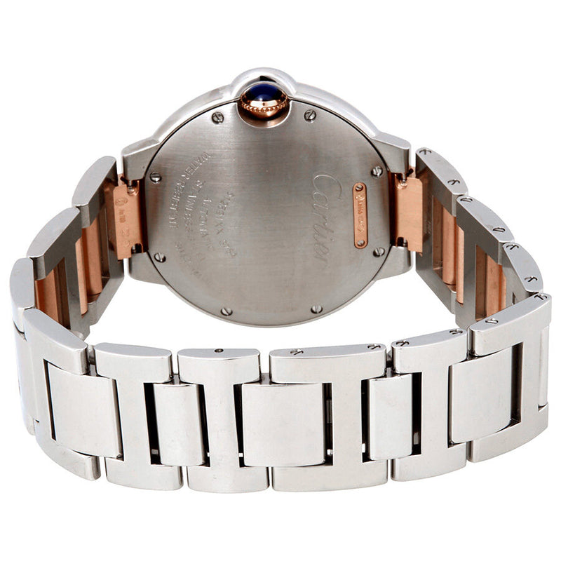 Cartier Ballon Bleu Automatic Diamond Dial Ladies Steel and 18kt Rose Gold Watch #W3BB0013 - Watches of America #3