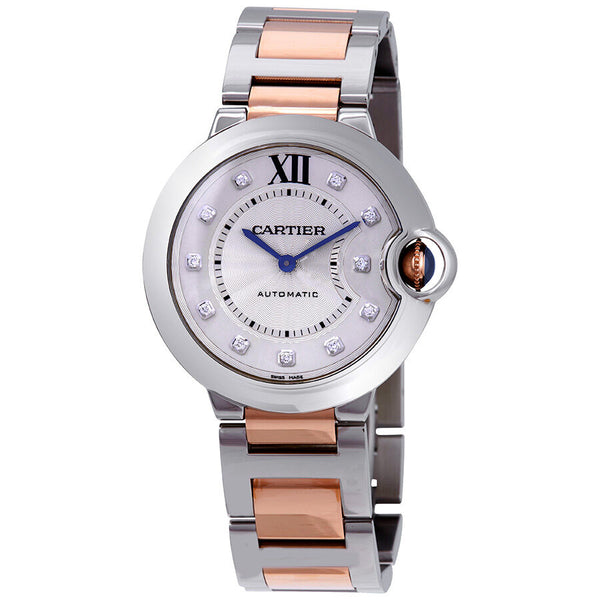 Cartier Ballon Bleu Automatic Ladies Two Tone Watch #W3BB0018 - Watches of America