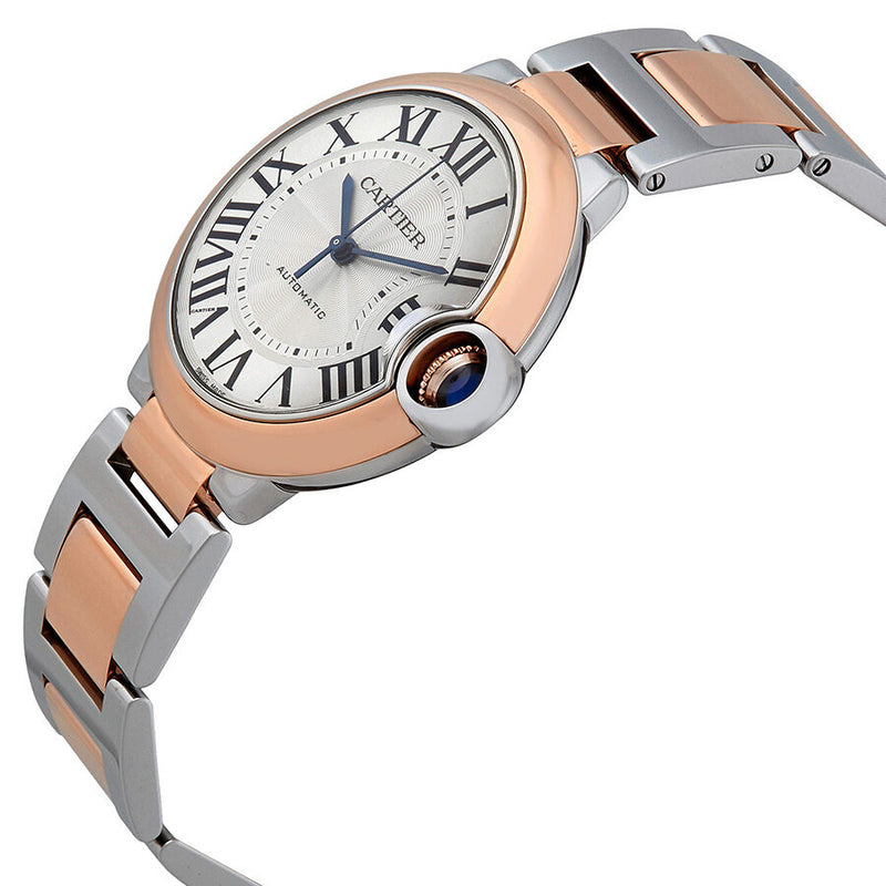 Cartier Ballon Bleu De Cartier Silvered Flinque Guilloche Dial Automatic Ladies Watch #W2BB0003 - Watches of America #2