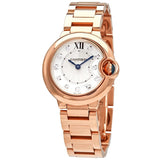 Cartier Ballon Bleu Silver Dial 18k Rose Gold Ladies Watch #WE902025 - Watches of America