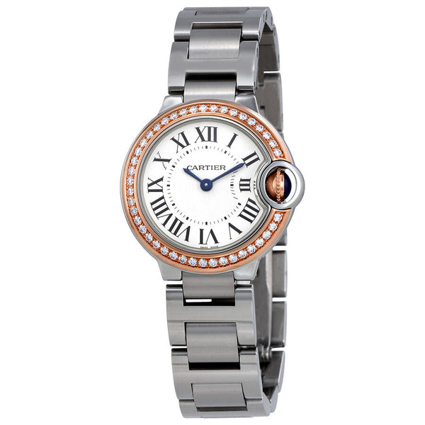 Cartier Ballon Bleu Silver Dial Stainless Steel Ladies Watch #WE902079 - Watches of America