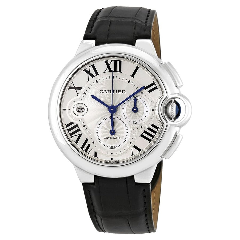 Cartier Ballon Bleu Silver Flinque Dial Men's Watch #W6920078 - Watches of America