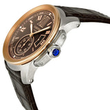 Cartier Calibre de Cartier Brown Dial Pink Gold Bezel Automatic Men's Watch #W7100051 - Watches of America #2