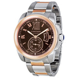 Cartier Calibre De Cartier Chocolate Brown Dial Men's Watch #W7100050 - Watches of America
