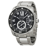 Cartier Calibre de Cartier Diver Black Dial Steel Men's Watch #W7100057 - Watches of America