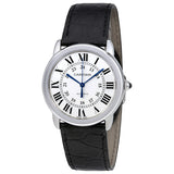 Cartier Ronde Solo Automatic Silver Opaline Dial Ladies Watch #WSRN0013 - Watches of America