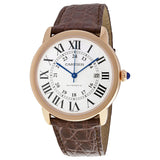 Cartier Ronde Solo de Cartier XL Automatic Silver Dial 18 kt Rose Gold Men's Watch #W6701009 - Watches of America