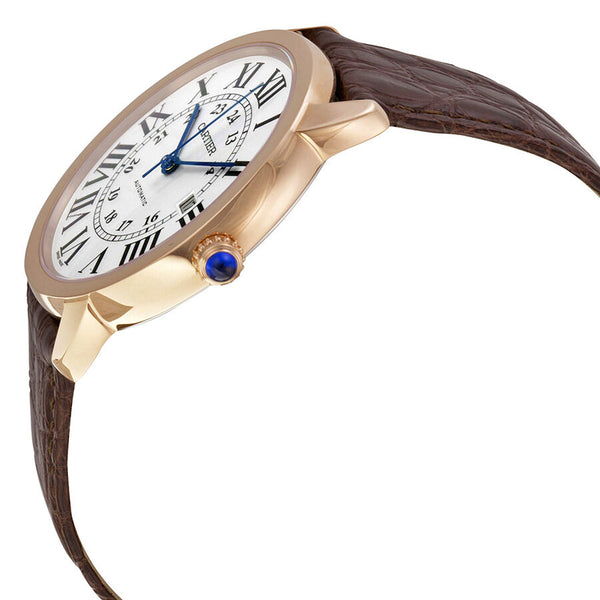 Cartier Ronde Solo de Cartier XL Automatic Silver Dial 18 kt Rose Gold Men's Watch #W6701009 - Watches of America #2