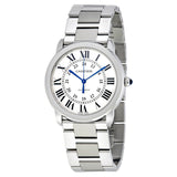 Cartier Ronde Solo Silver Opaline Automatic Ladies Watch #WSRN0012 - Watches of America