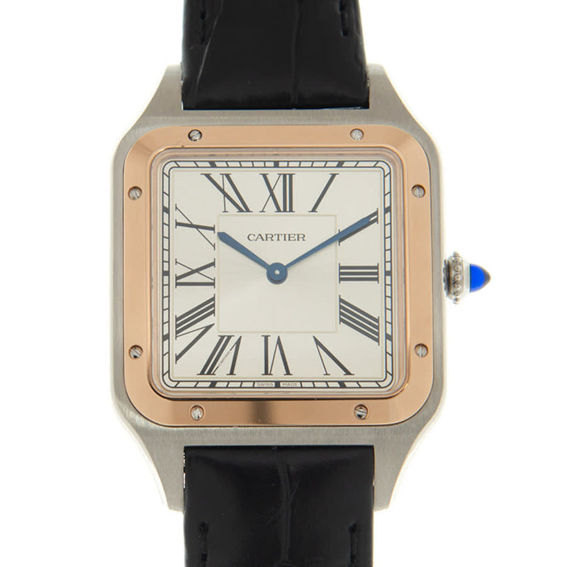 Cartier Santon-Dumont XL Hand Wind Silver Dial Men's Watch #W2SA0017 - Watches of America