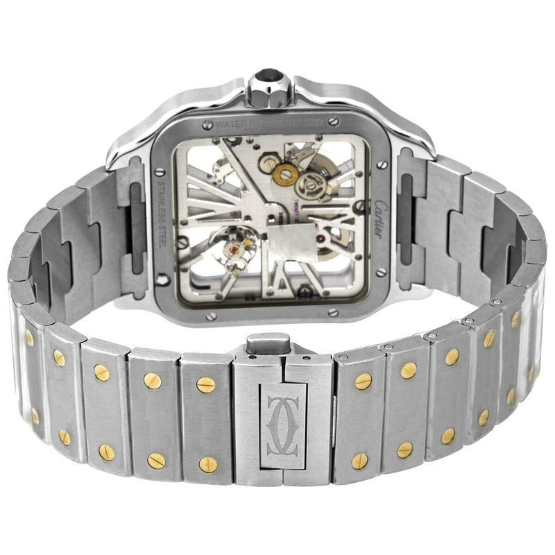 Cartier Santos De Cartier Hand Wind Skeleton Men s Watch WHSA0012