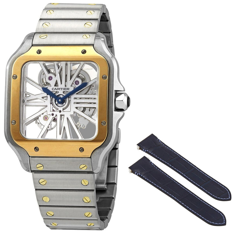 Cartier Santos De Cartier Hand Wind Skeleton Men s Watch WHSA0012