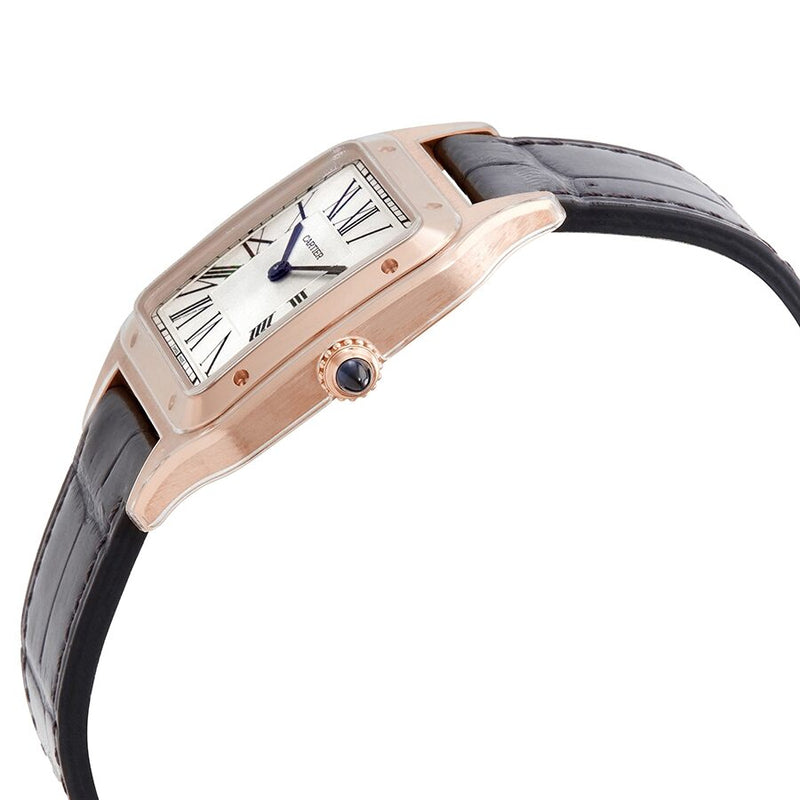 Cartier Santos-Dumont 18kt Rose Gold Silver Dial Men's Large Watch #WGSA0021 - Watches of America #2