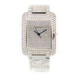 Cartier Tank Anglaise Diamond Pave 18kt White Gold Automatic Men's Watch #HPI00561 - Watches of America #3