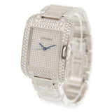 Cartier Tank Anglaise Diamond Pave 18kt White Gold Automatic Men's Watch #HPI00561 - Watches of America #4