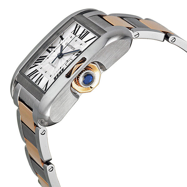 Cartier Tank Anglaise Large Automatic Rose Gold and Steel Ladies Watch #W5310037 - Watches of America #2