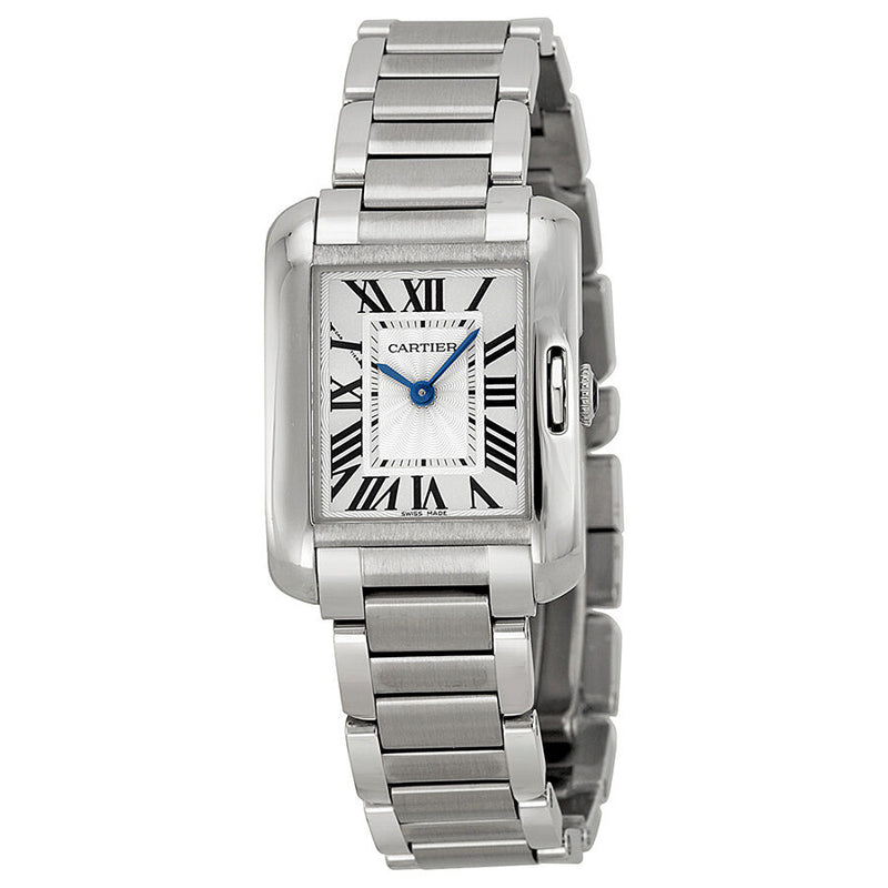 Cartier Tank Anglaise Silver Dial Ladies Watch #W5310022 - Watches of America