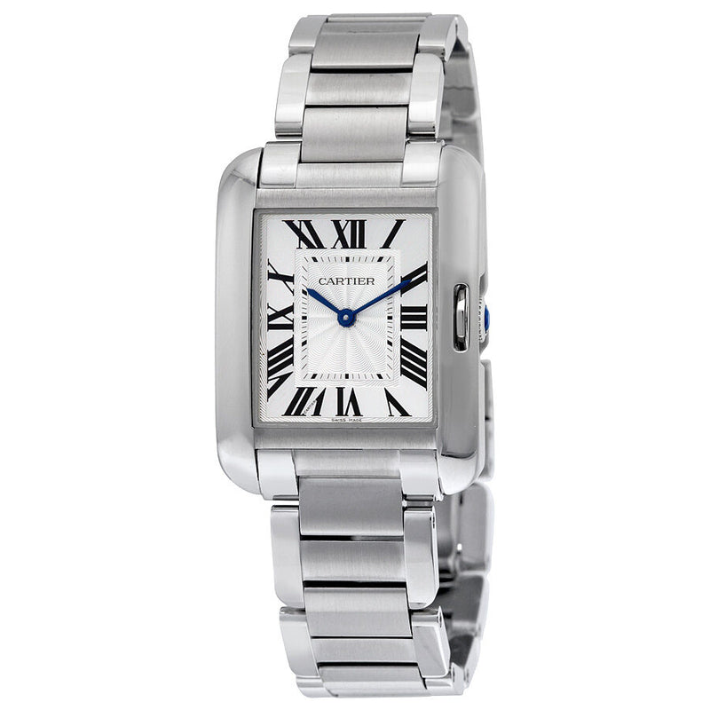 Cartier Tank Anglaise Silver Dial Ladies Watch #W5310044 - Watches of America