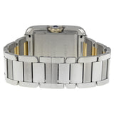 Cartier Tank Anglaise Silver Dial Steel and 18kt Yellow Gold Ladies Watch #W5310047 - Watches of America #3