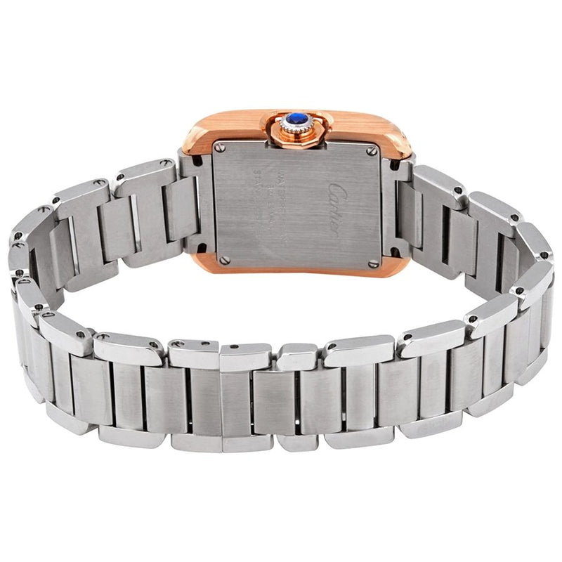 Cartier Tank Anglaise Silver Dial Two-tone Stainless Steel Ladies Watch #W3TA0002 - Watches of America #3