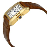 Cartier Tank Anglaise Small Silver Dial Ladies Brown Leather Strap Watch #W5310028 - Watches of America #2