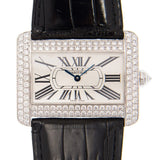 Cartier Tank Divan Cream Dial Ladies 18 Carat White Gold Diamond Watch #WA301370 - Watches of America #2