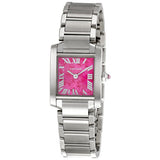 Cartier Tank Francaise Limited Edition Steel Raspberry Ladies Watch #W51030Q3 - Watches of America