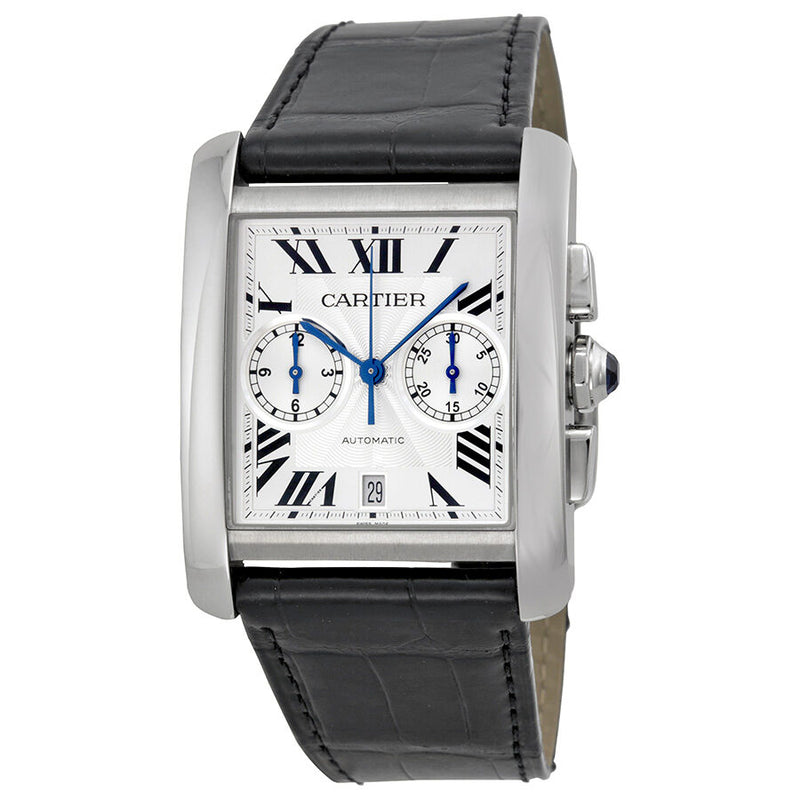 Cartier Tank MC Chronograph Silver Dial Men's Watch #W5330007 - Watches of America