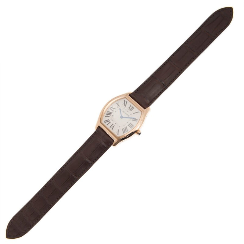 Cartier Tortue Silver Dial 18K Pink Gold Men's Large Watch #WGTO0002 - Watches of America #3