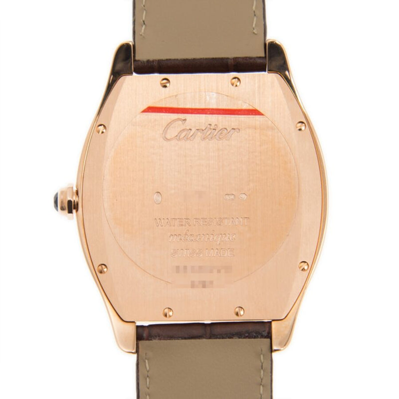 Cartier Tortue Silver Dial 18K Pink Gold Men's Large Watch #WGTO0002 - Watches of America #4