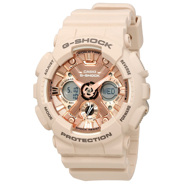 Casio G-Shock Rose Gold-Tone Dial Unisex Watch #GMA-S120MF-4ACR - Watches of America