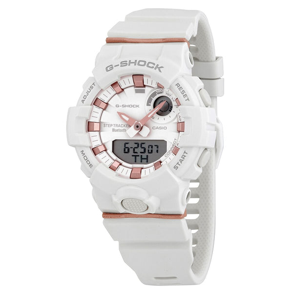 Casio Perpetual Alarm Chronograph Quartz Analog-Digital White Dial Men's Watch #GMAB800-7A - Watches of America