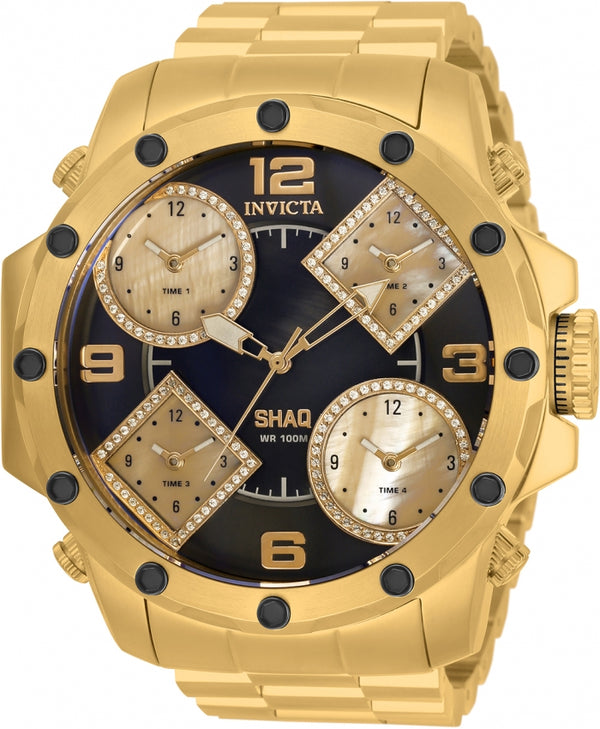 Reloj Invicta SHAQ de cuarzo con esfera negra y diamante para hombre 33867