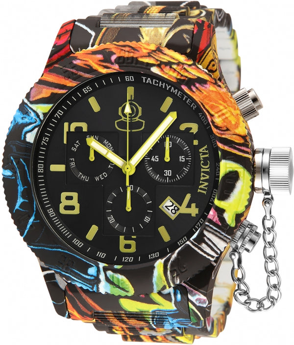Invicta Russian Diver Chronograph Quartz Black Dial Men's Watch 34490
