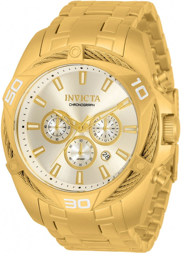 Invicta Bolt Chronograph Quartz Gold Dial Men's Watch 34123