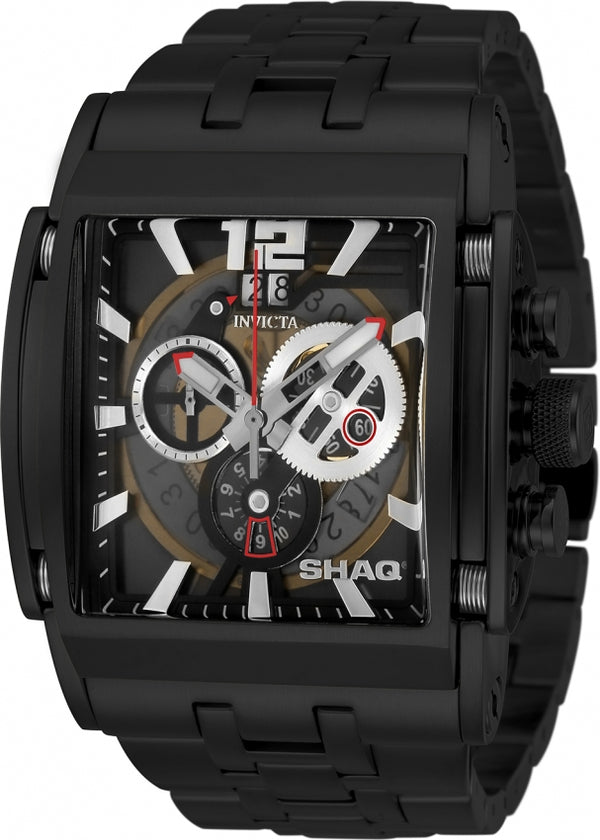Invicta SHAQ Cronógrafo Cuarzo Negro Esfera Transparente Reloj para Hombre 33736