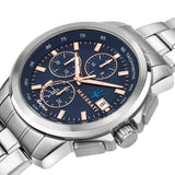 Maserati Successo Silver Chronograph Blue Dial R8873645004 - Watches of America #2