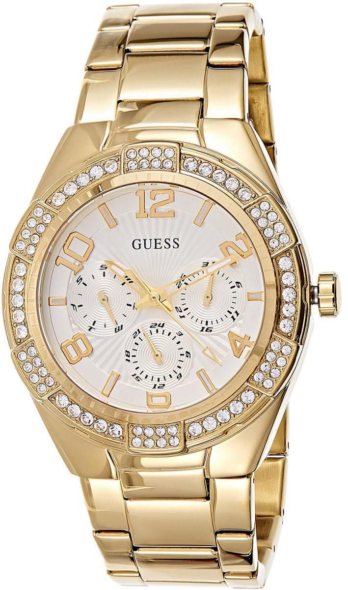 Guess Luna Gold Tone Women's Quarzt Women's Watch  W0729L2 - Watches of America