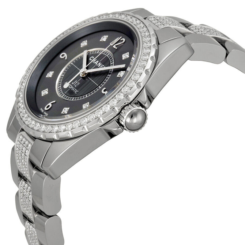 Chanel J12 Automatic Grey Dial Titanium and Ceramic Ladies Watch #H3106 - Watches of America #2